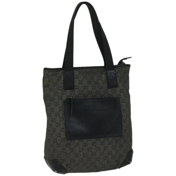 GUCCI GG Canvas Tote Bag Black 28892 Auth fm3265 - Picture 1 of 15